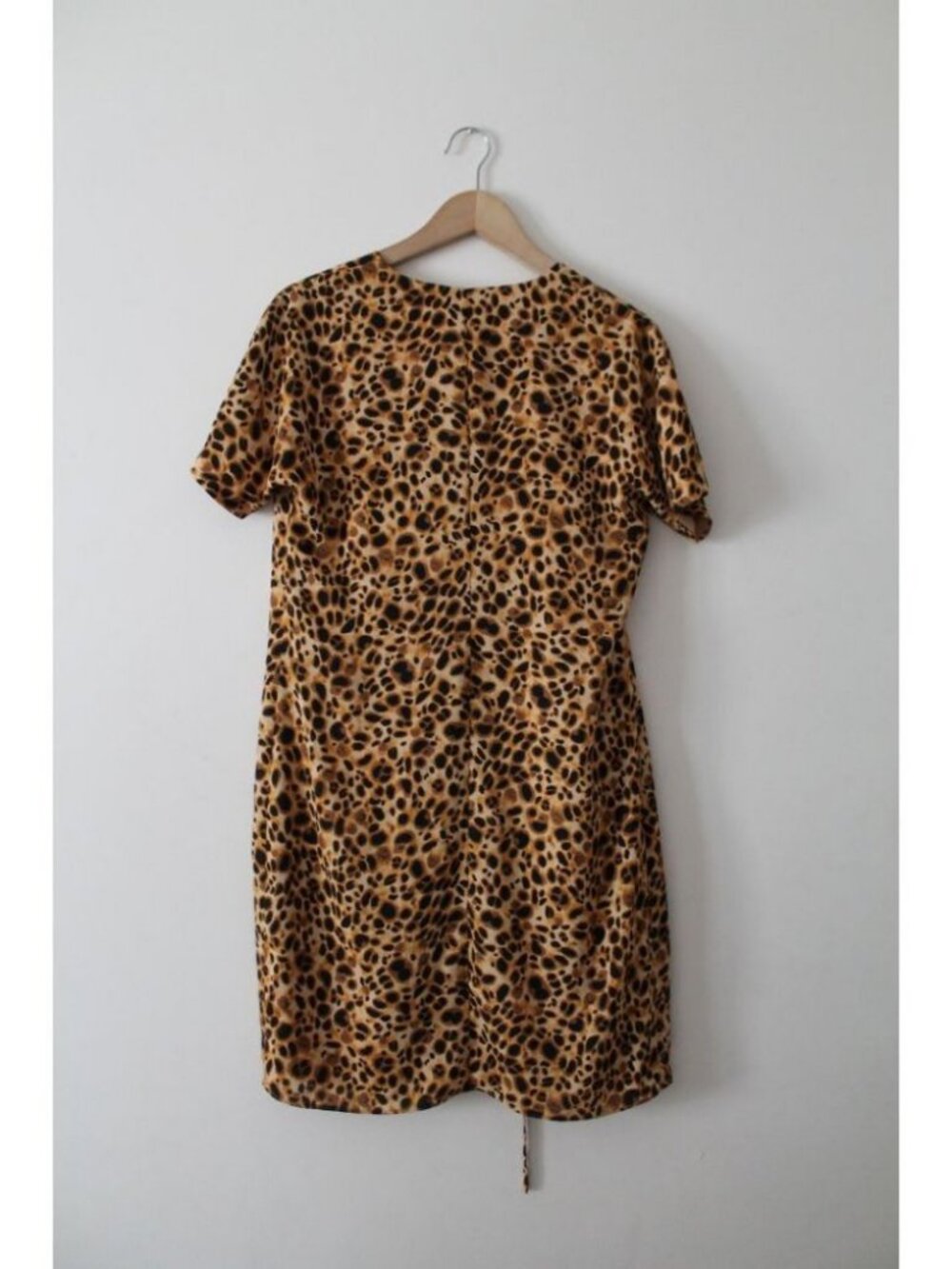 Babaton Wallace Short-sleeve Wrap Dress Raw Sienna Black / Size XS - Picture 5 of 9